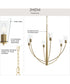 Jheni 6-Light Large Chandelier with Clear Glass Shades Brushed Gold