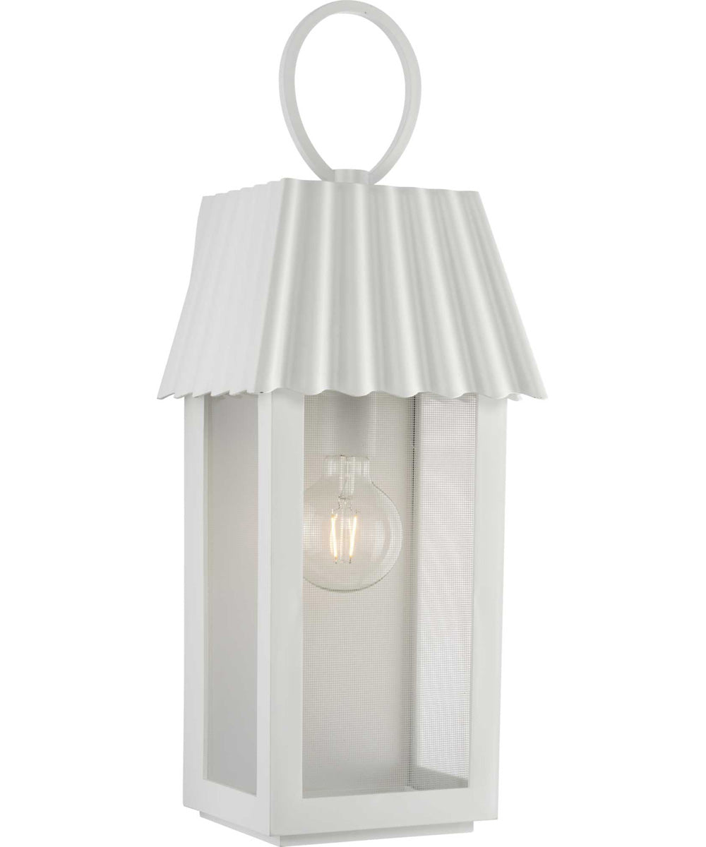 OPEN BOX Jeffrey Alan Marks Point Dume Hook Pond Outdoor Wall Lantern Shelter White