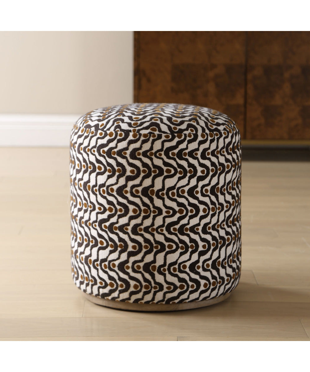 Cas Plush Espresso Ottoman