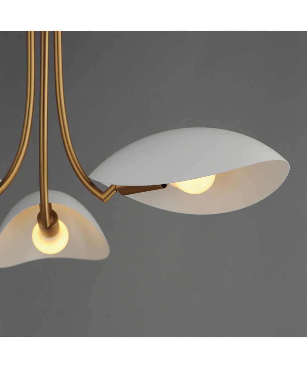 Maris 3-Light Pendant White/Natural Aged Brass