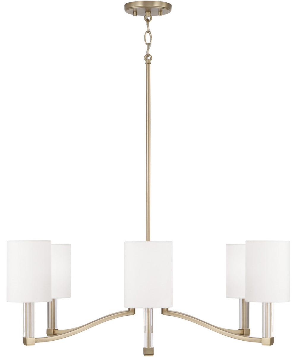 Ingrid 6-Light Chandelier Matte Brass