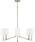 Ingrid 6-Light Chandelier Matte Brass