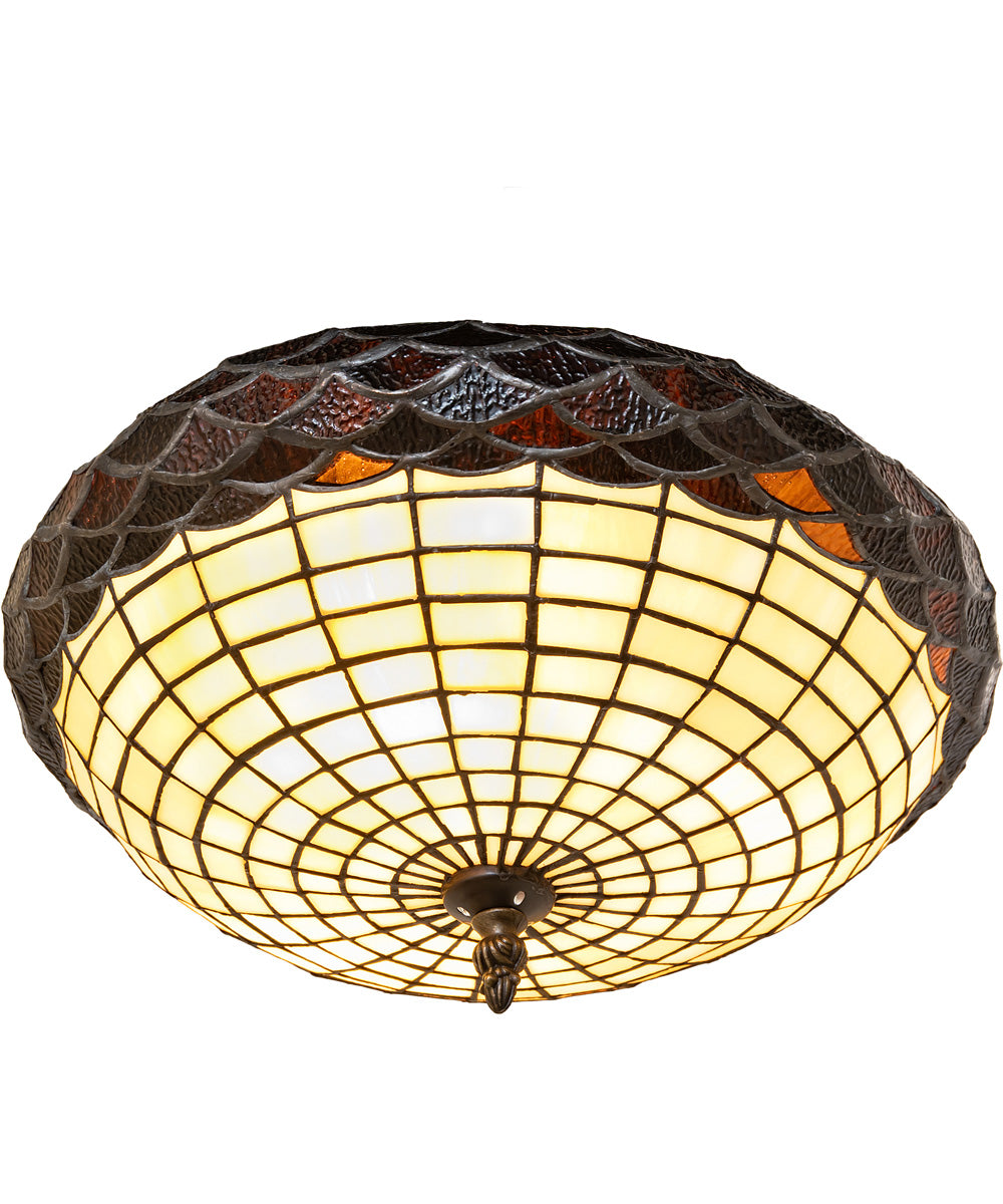 13" Wide Acorn Flush Mount