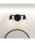 Grayson 2-Light Vanity & Wall Matte Black