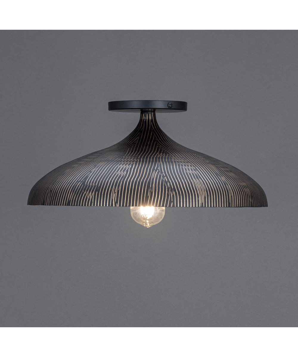 Fleur Flush Mount Black / Gold