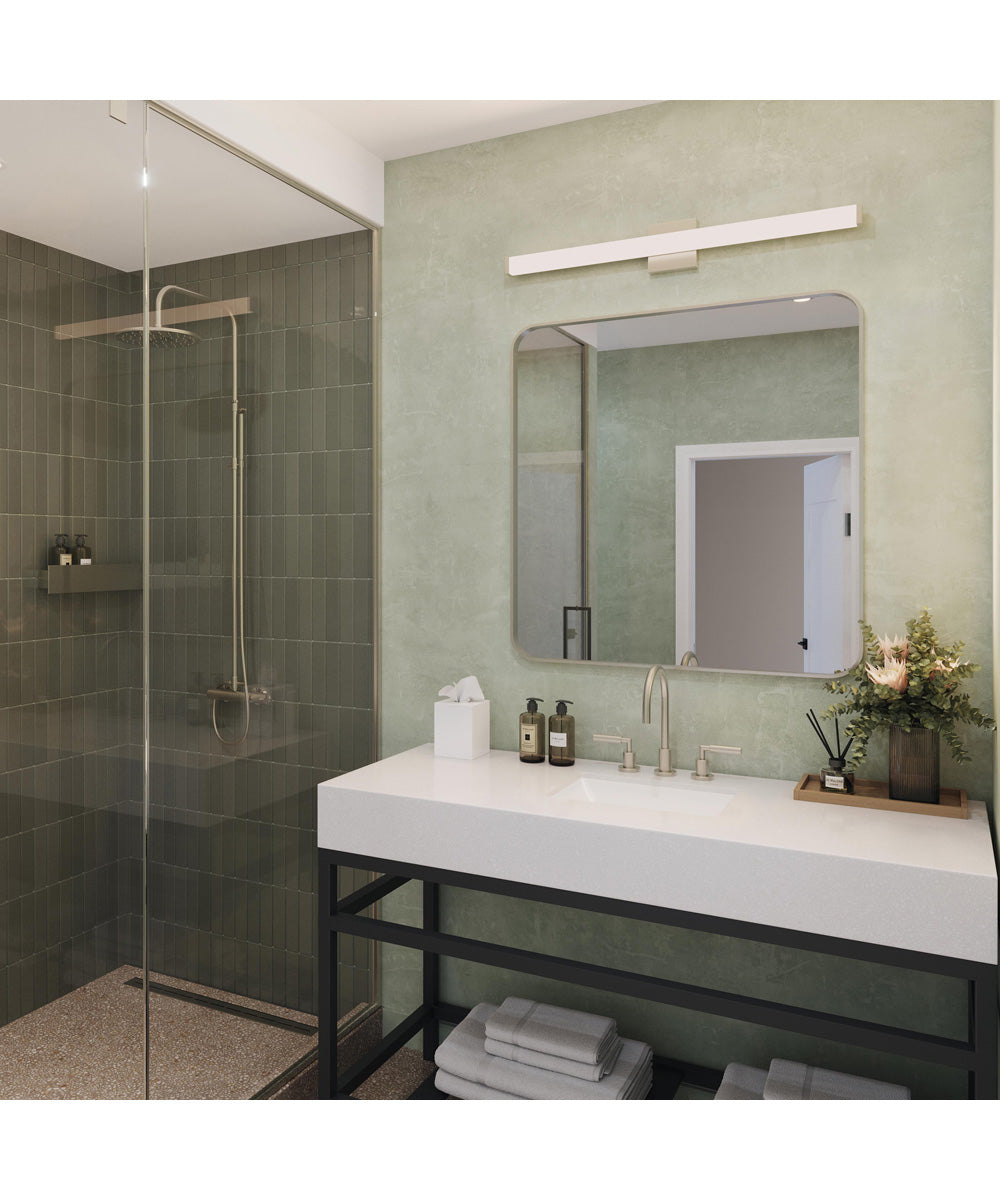Phase 6.1 36 in. 5CCT Integrated LED Linear Vanity Light Brushed Nickel