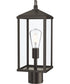Cantley Outdoor Post Mount Lantern Light with Clear Glass Panels Antique Bronze