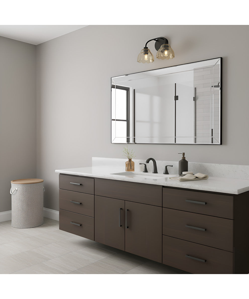 Whitecap 2-light Bath Light Mottled Cocoa