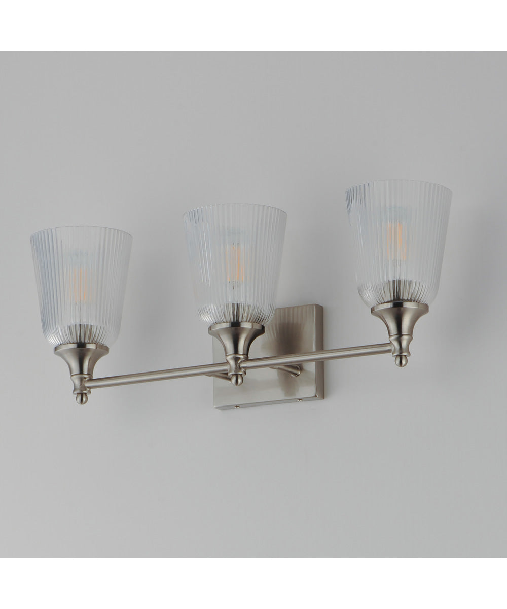 Julip 3-Light Bath Vanity Satin Nickel
