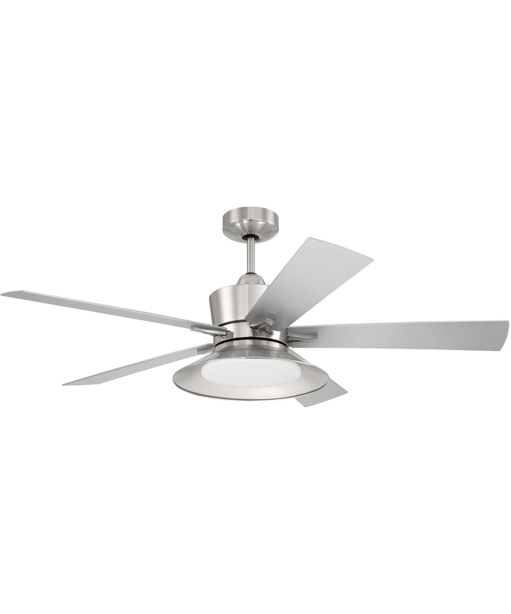 52" Topper 1-Light Fan Brushed Polished Nickel