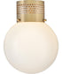Taj 1-Light Small Flush Mount in Lacquered Brass