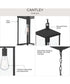Cantley Outdoor Pendant with Clear Glass Panels Matte Black