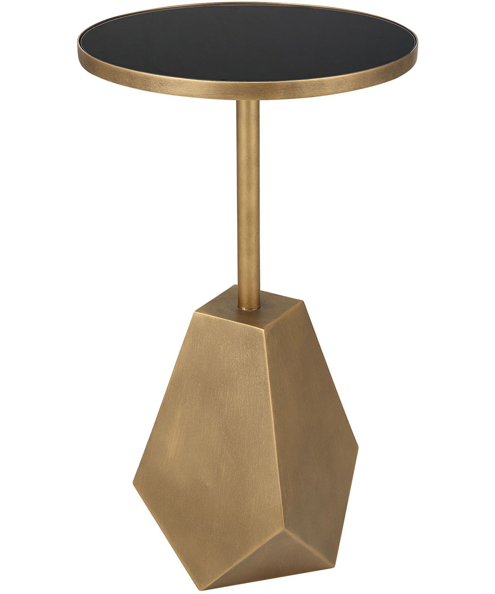 Comet Geometric Bronze Accent Table