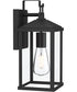 Cantley Medium Outdoor Wall Lantern with Clear Glass Panels Matte Black