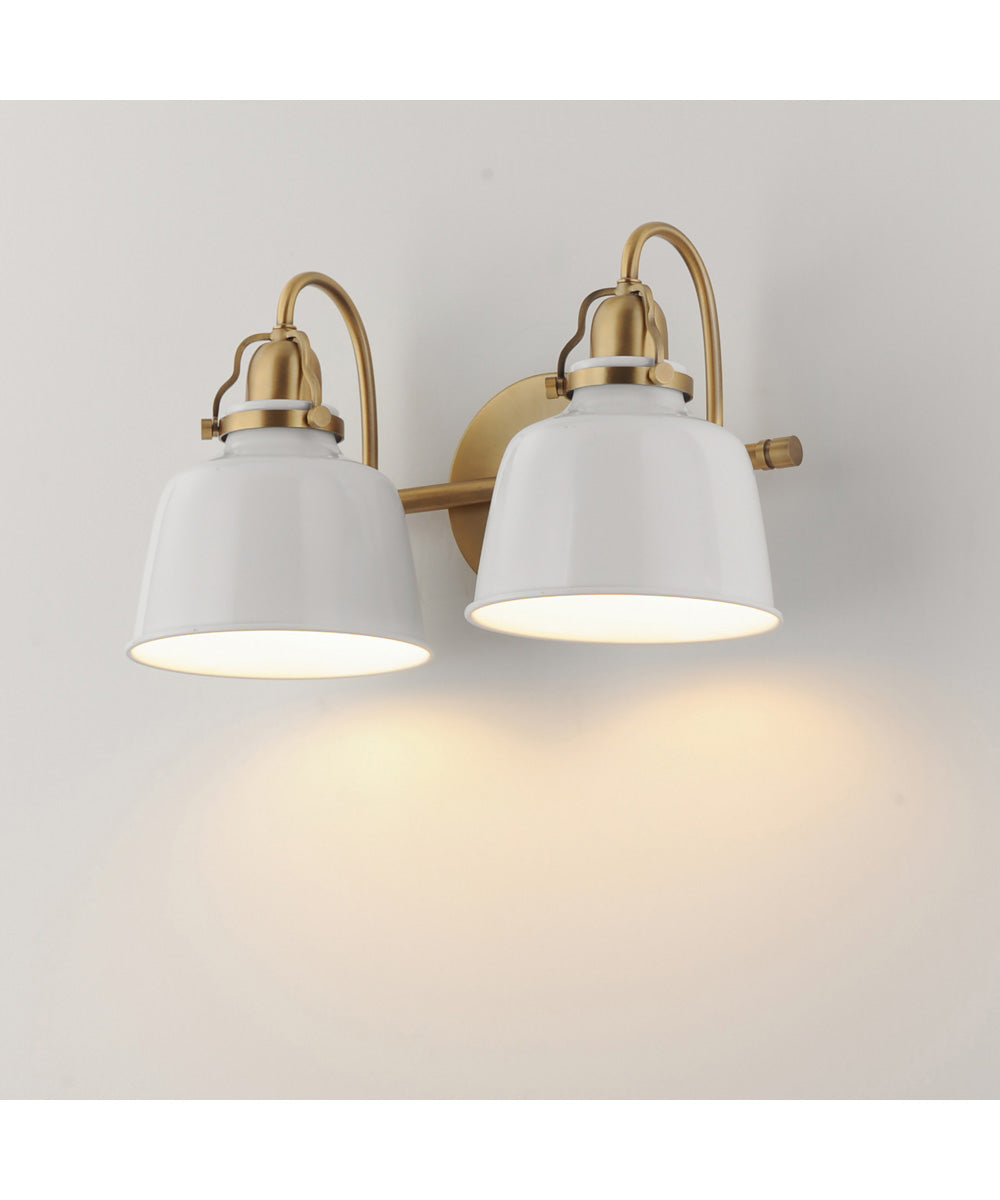Hollis 2-Light Sconce Natural Aged Brass