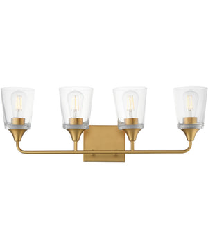 Hudson 4-Light Bath Vanity Natural Aged Brass