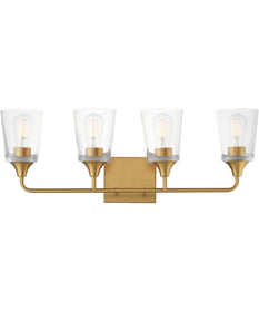 Hudson 4-Light Bath Vanity Natural Aged Brass