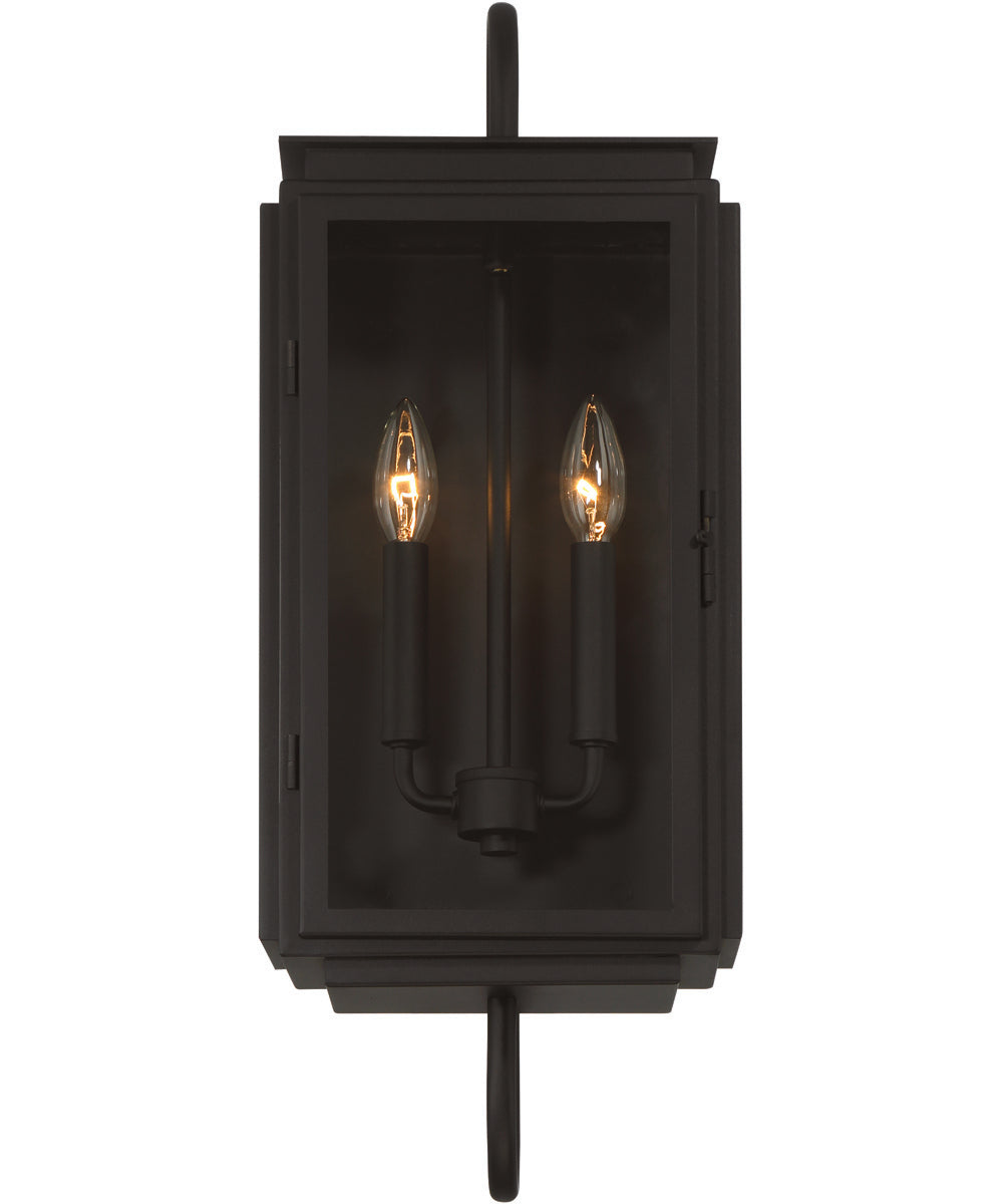 Irving 2-Light Outdoor Lighting Textured Black