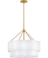 Gwen 5-Light Medium Drum Chandelier in Lacquered Brass