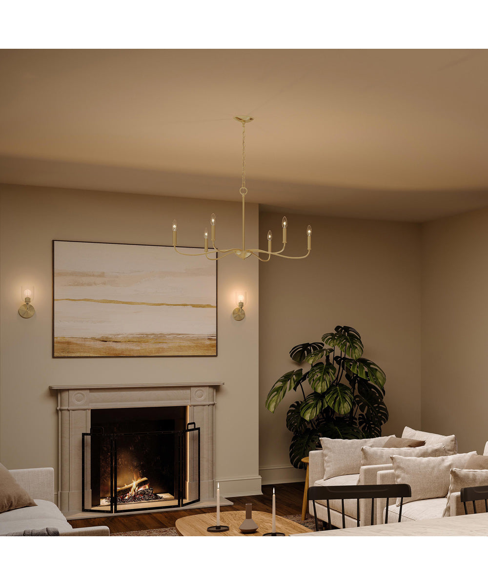 Ilia 6-Light Large Chandelier Brushed Gold