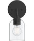 Ilia 1-Light Wall Sconce with Clear Glass Shade Matte Black