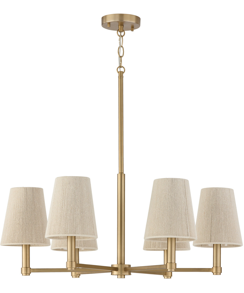 Mira 6-Light Chandelier Matte Brass