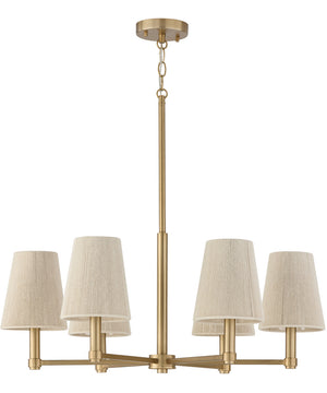 Mira 6-Light Chandelier Matte Brass