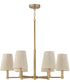 Mira 6-Light Chandelier Matte Brass