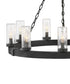 Sawyer 9-Light Medium Single Tier Chandelier 12v in Black