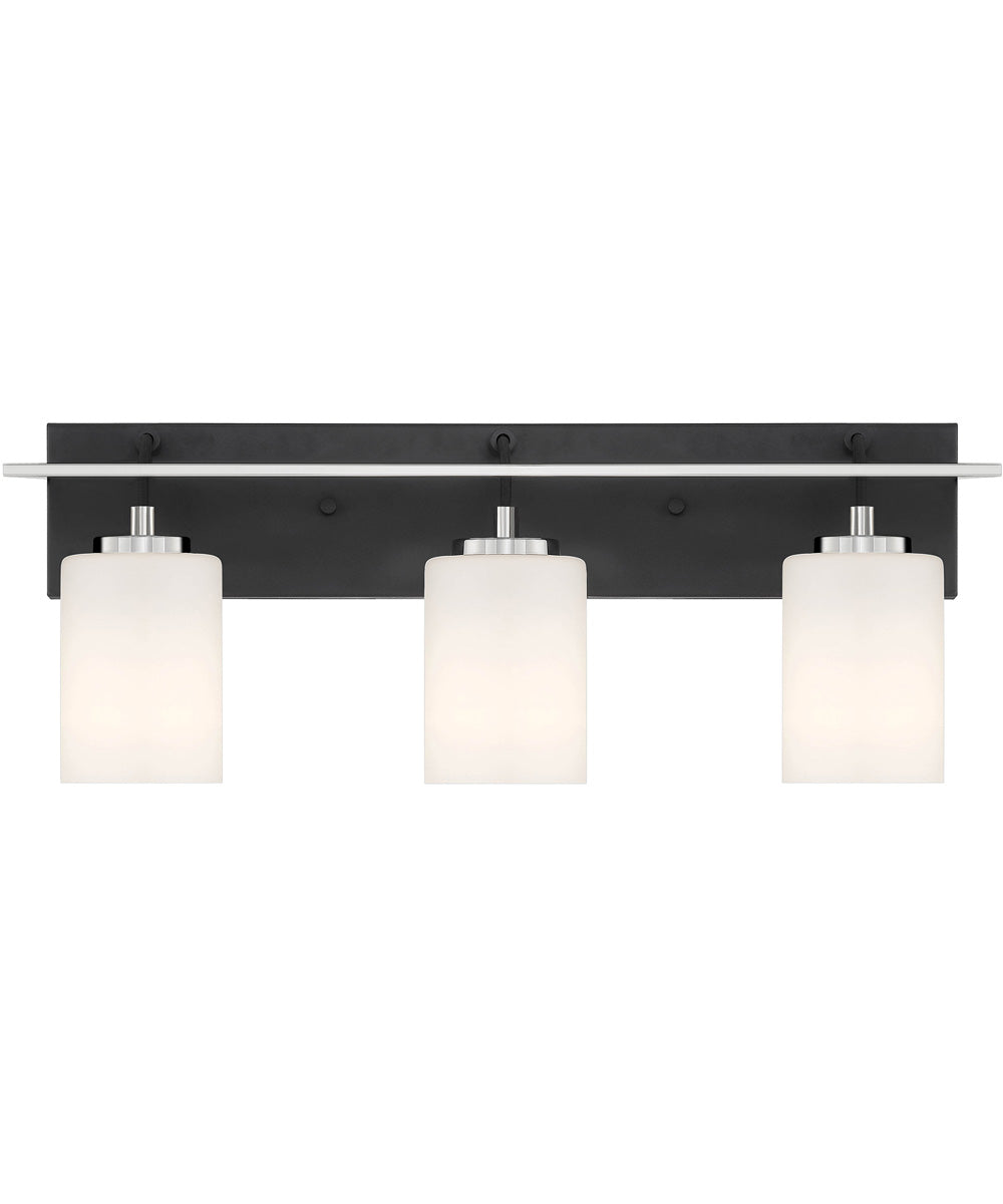 Prince St 3 Light Vanity Matte Black