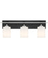 Prince St 3 Light Vanity Matte Black