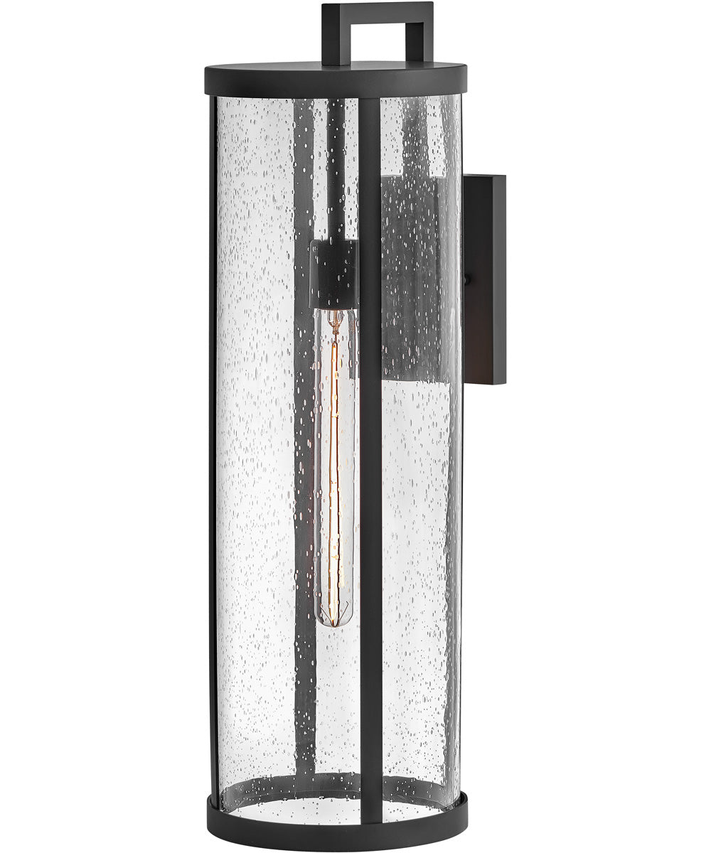 Alfie 1-Light Large Wall Mount Lantern in Black
