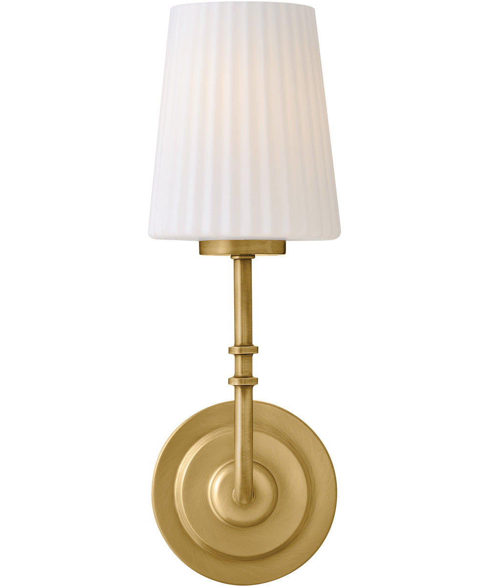 McKenna 1-Light Medium Single Light Sconce in Lacquered Brass