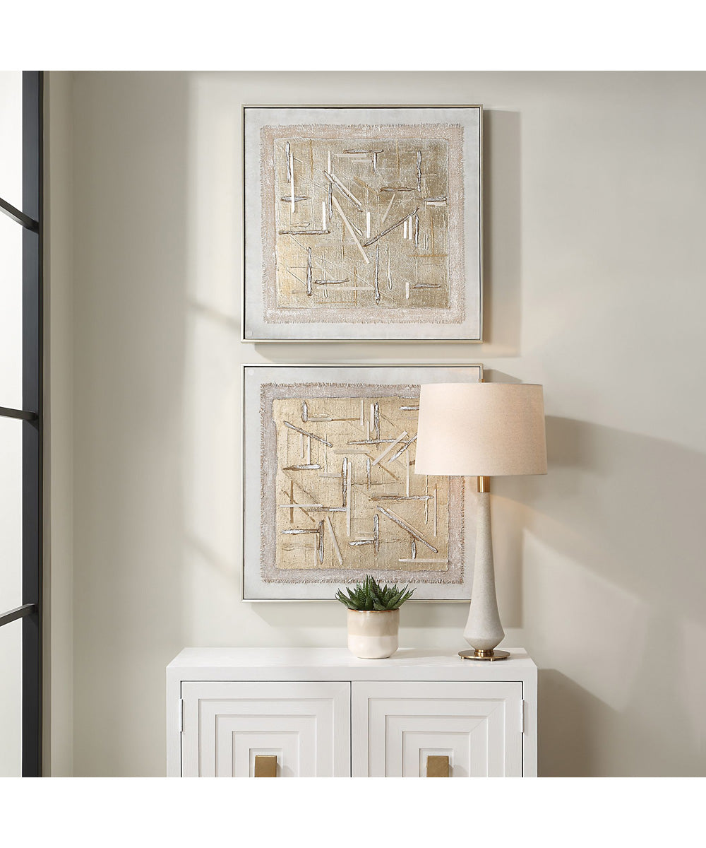 Unpredictable Hand Painted Canvases Set of 2