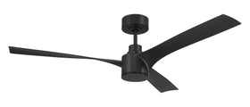 Phoebe 52" 3-Blade Indoor/Outdoor Damp Ceiling Fan Fan Flat Black