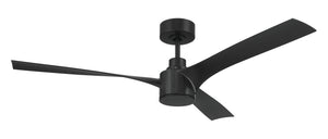Phoebe 52" 3-Blade Indoor/Outdoor Damp Ceiling Fan Fan Flat Black