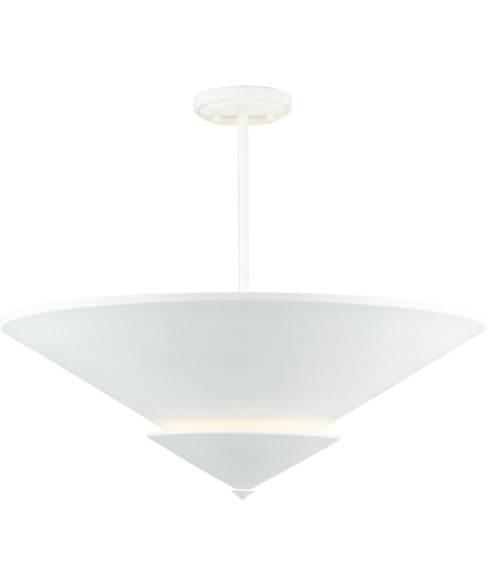 Pinellas 25 in. 4-Light Flush Mount White Plaster