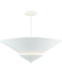 Pinellas 25 in. 4-Light Flush Mount White Plaster
