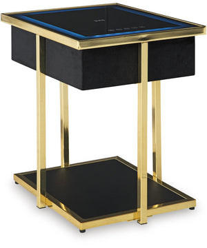 Rexwell Accent Table with Speaker Black/Gold