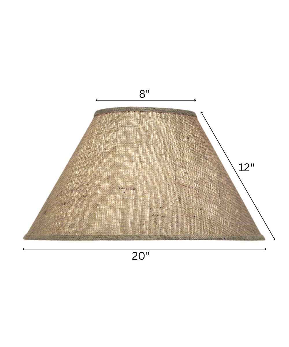 8x20x12 Natural Burlap Empire Hardback Lampshade