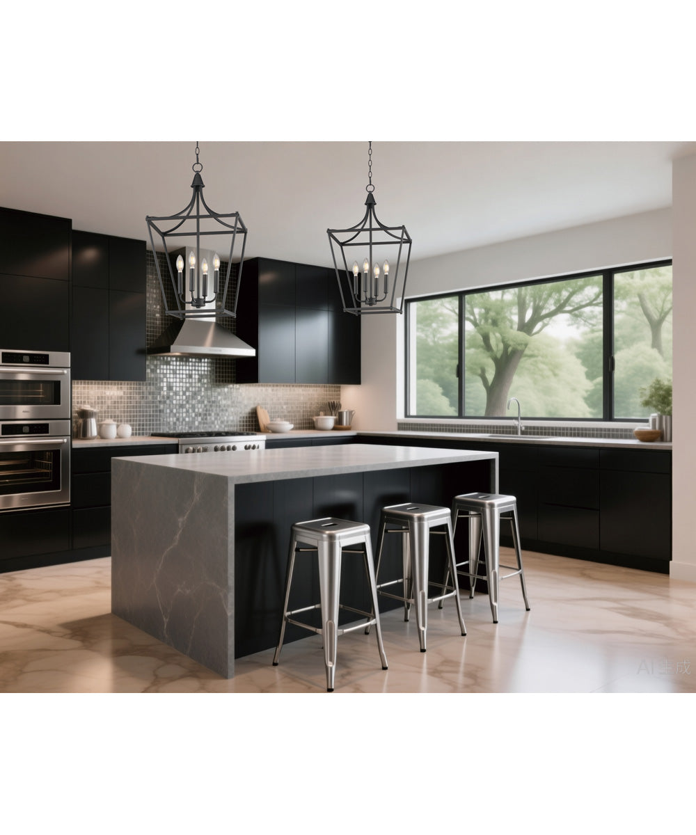 Clifton 4-Light Pendant Black