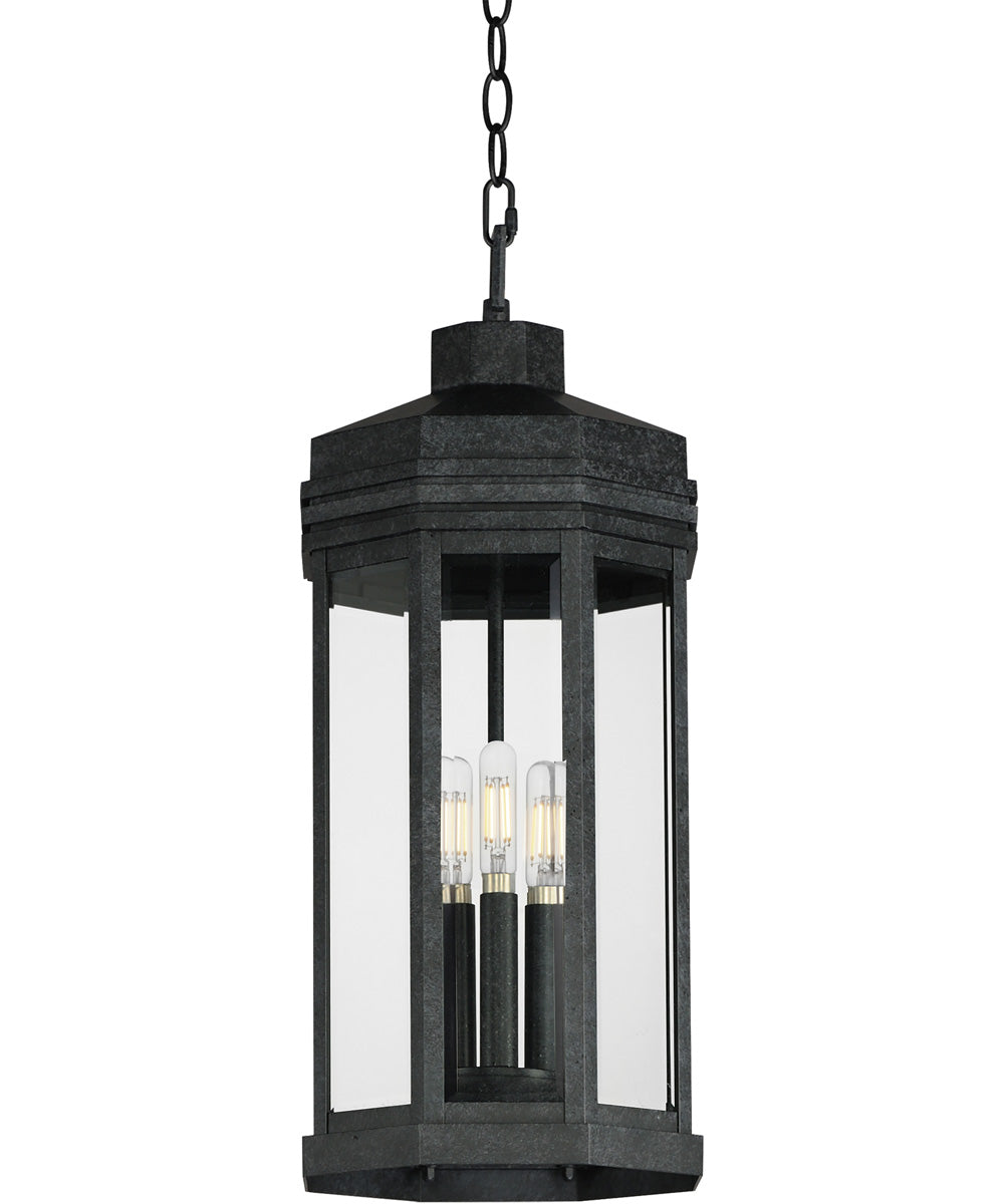 Wright 3-Light Outdoor Pendant Black Patina