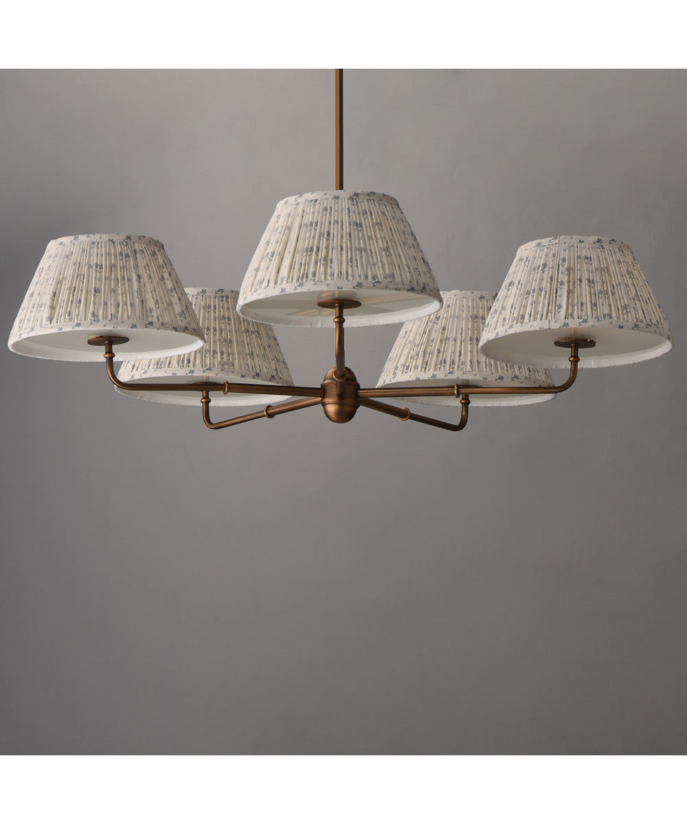 Dunbridge 5-Light Chandelier Weathered Brass