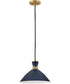 Simon 1-Light Medium Single Light Convertible Pendant in Matte Navy