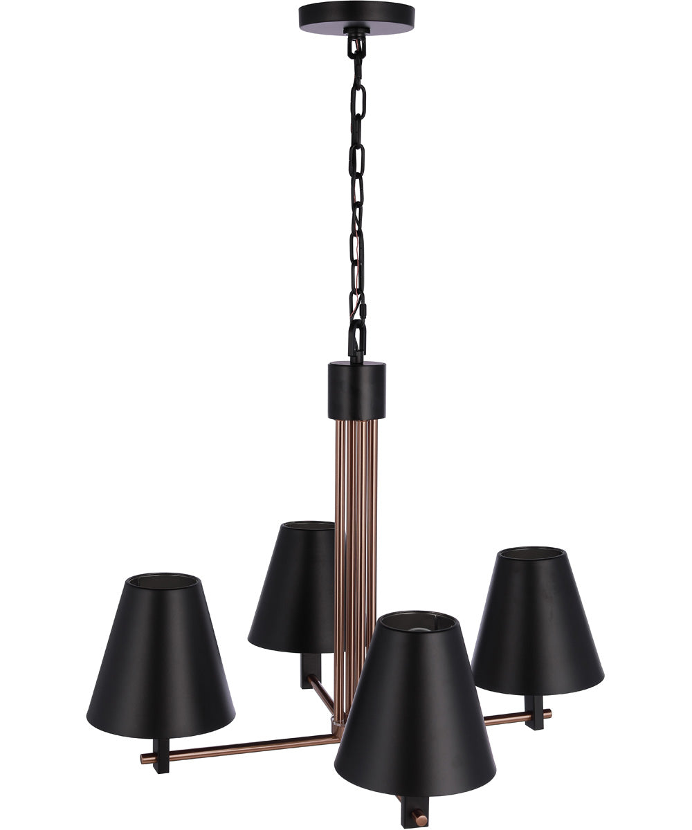 Blake 4-Light Lighting Flat Black/Satin Brass