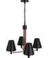 Blake 4-Light Lighting Flat Black/Satin Brass