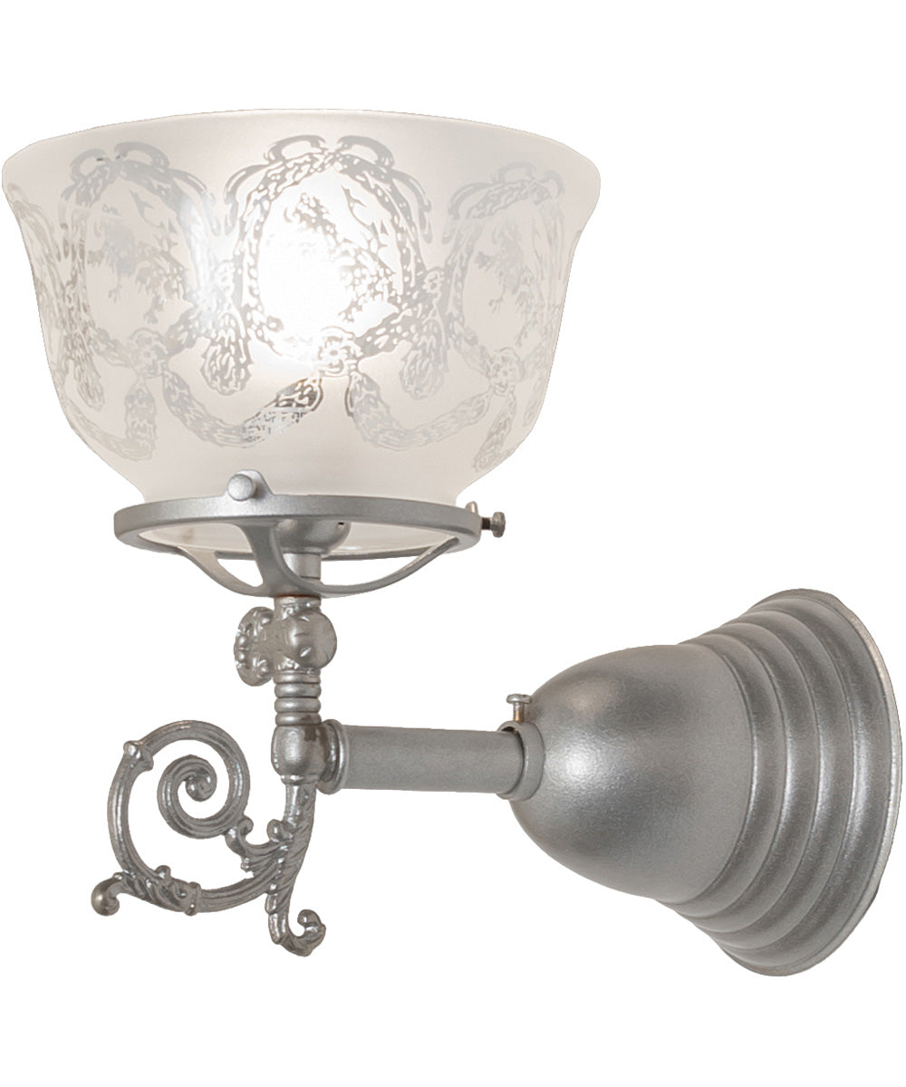 7" Wide Gas & Electric Wreath & Garland Wall Sconce