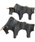 Regal Bull Bronze Sculptures Set of 2