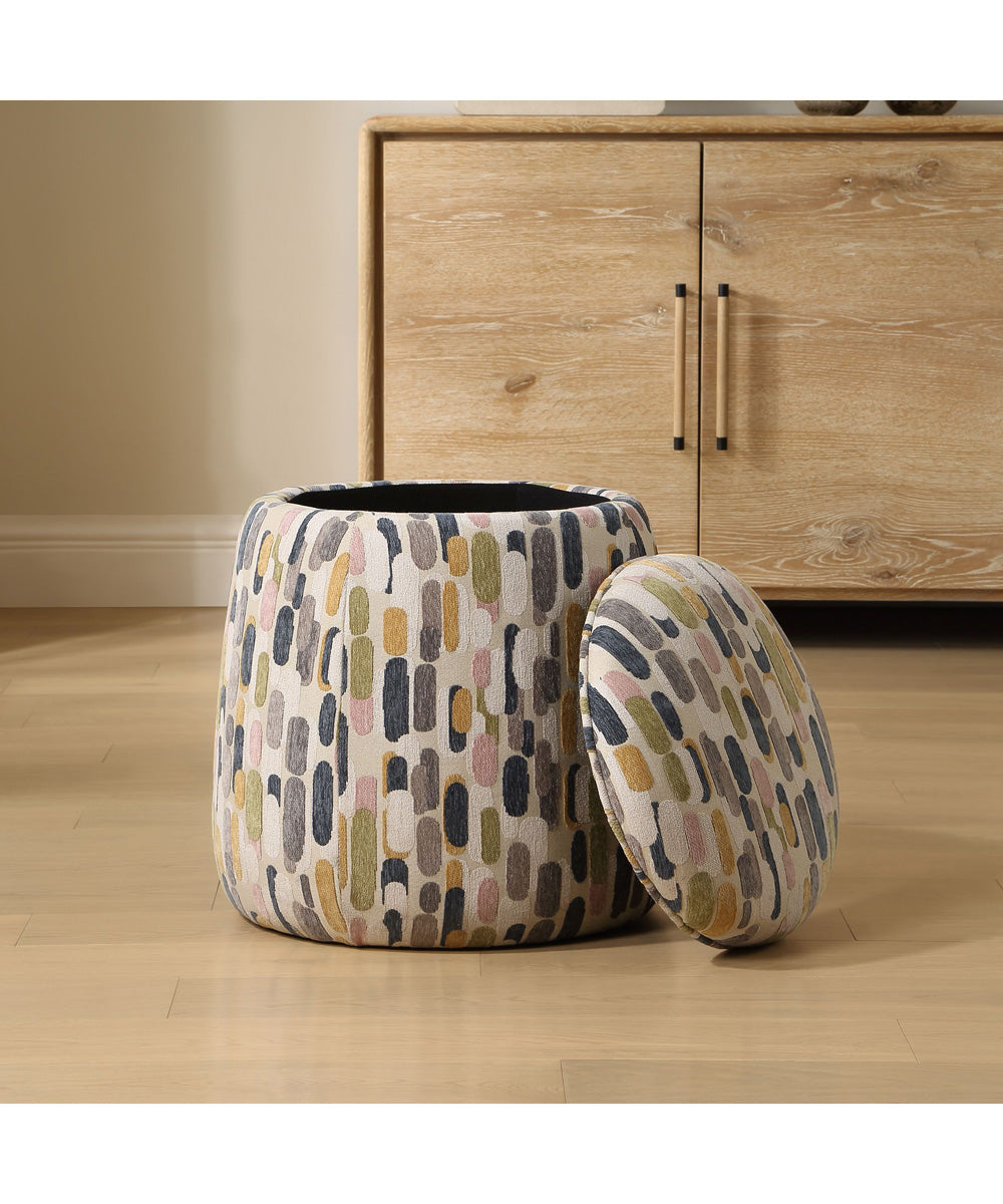 Arem Upholstered Multi-Color Ottoman