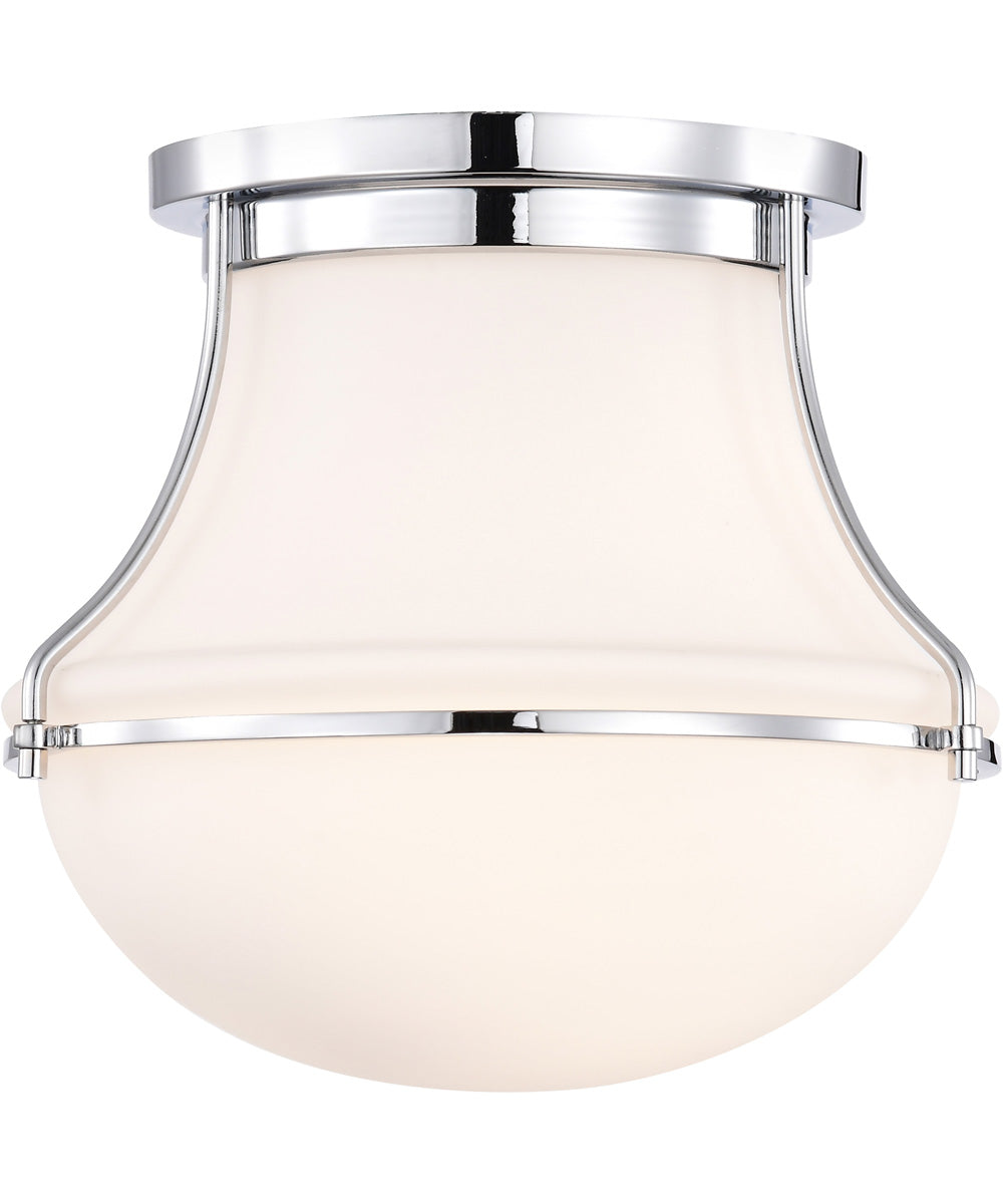 Valdora 1-Light Close-to-Ceiling Polished Nickel